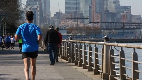 Slowmotion Waking Stock Footage 104115430