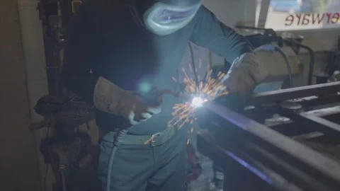 Slowmotion welding Stock Footage 170441456