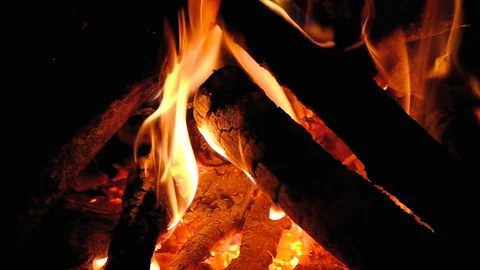Sloy motion fire as a background. Stock Footage 91867820