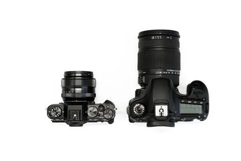 SLR and mirrorless camera Stock Photos
