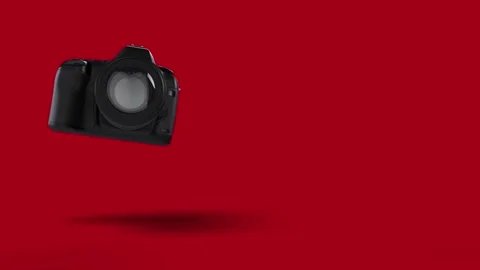 SLR camera going up and down Video stock 306331948