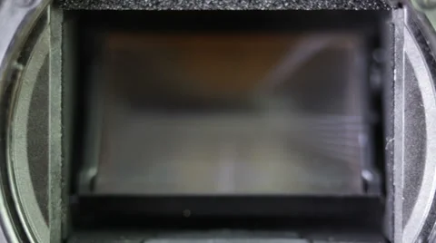 SLR camera mirror and shutter 库存影片 30480842