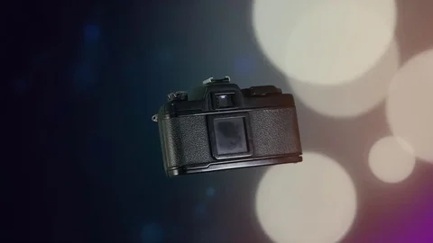 SLR Vintage Camera with Flash Light Video stock 96190053