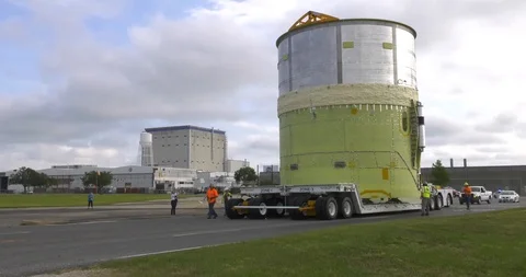 SLS Engine Section Test Article Loaded on Barge Pegasus - 2017 Stock Footage 94477778