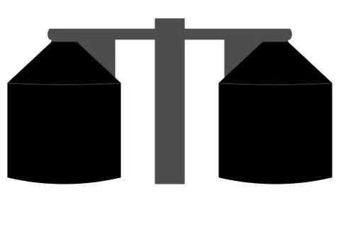 Sludge digester - two Stock Illustration