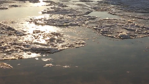 Sludge on the river Stock Footage 118832307