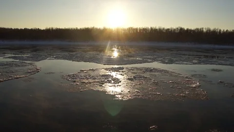 Sludge on the river Stock Footage 118832343
