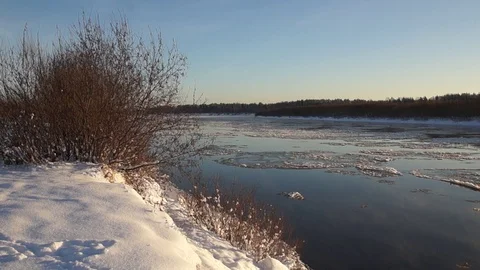 Sludge on the river Stock Footage 118832347