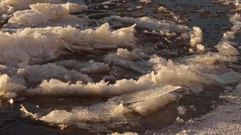 Sludge on the river Stock Footage 118832417