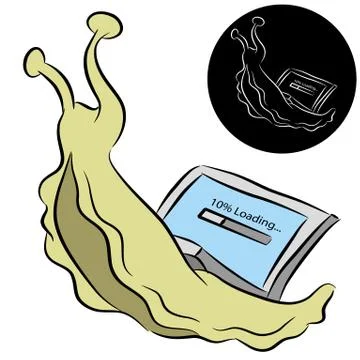 Sluggish computer Stock Illustration