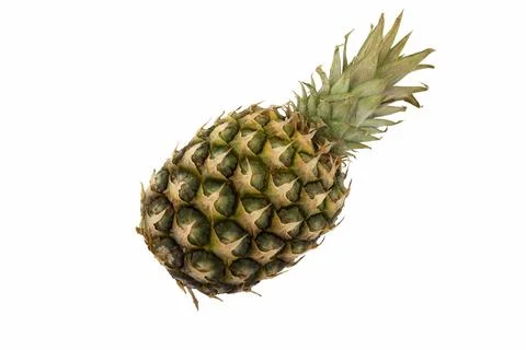 Sluggish pineapple isolated on white background. Stock Photos