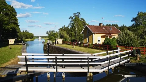 Sluice at Brattom Stock Footage 94564895