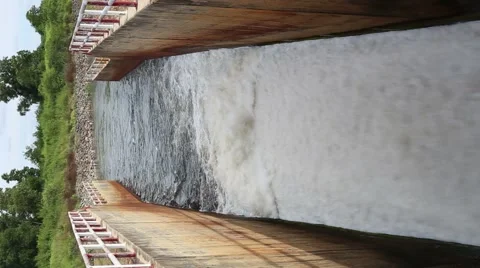 Sluice dam in Rayong Stock Footage 68064340