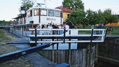 Sluice gate opening Stock Footage 94565241