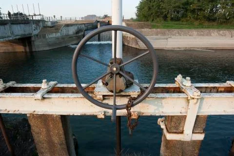 Sluice gate Stock Photos