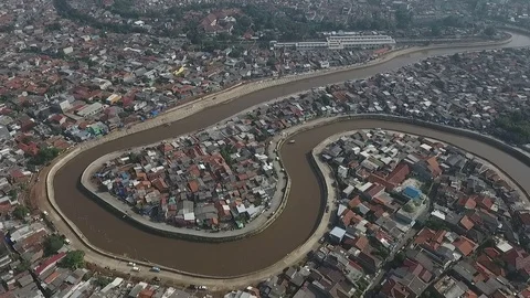 Slum Area from Above Stock Footage 82417163