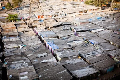 Slum Rooftops 스톡 사진