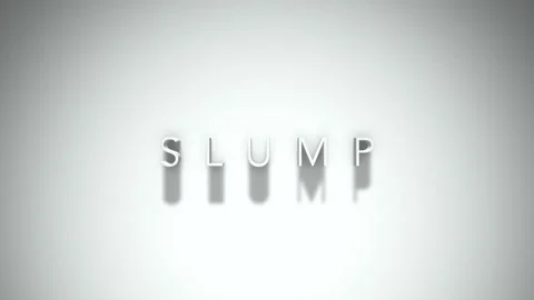 Slump 3D title animation with shadows on a white background Stock Footage 297666348