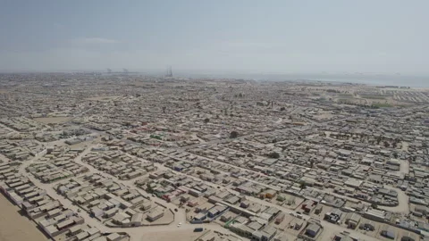 Slums in the African desert Stock Footage 263412003