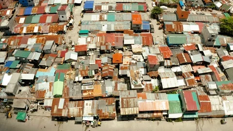 Slums and poor district of the city of Manila. Stock Footage 113124843