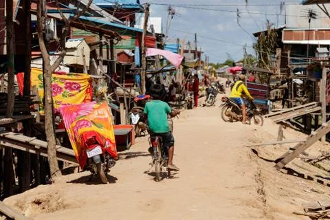 Slums in Cambodia Stock Photos