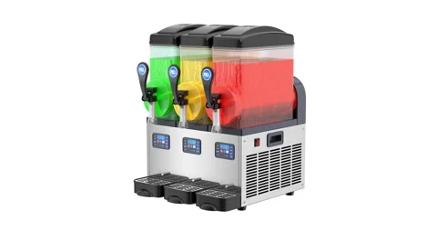 Slush machine with animated spiral mixer Stock Footage 339056296