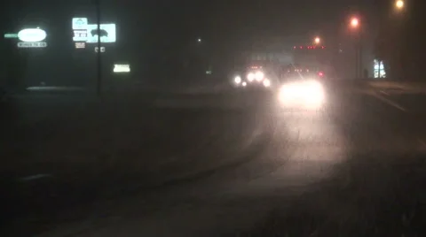 Slushy Road Stock Footage 54756556