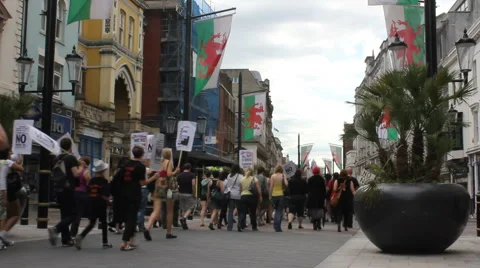Slutwalk Cardiff 2 Video stock 5907882