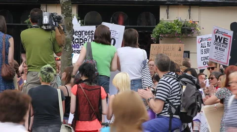 Slutwalk crowd Video stock 5903397
