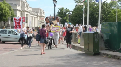 Slutwalk march 1 Video stock 5949754