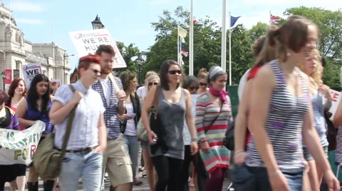 Slutwalk march 2 Video stock 5960891