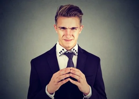 Sly business man looking at camera Stock Photos