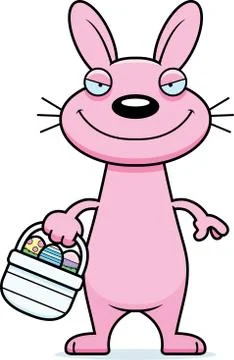 Sly Cartoon Easter Bunny Stock Illustration