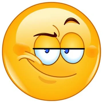 Sly Emoticon Stock Illustration