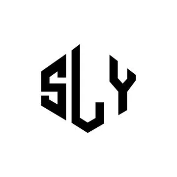 SLY letter logo design with polygon shape. SLY polygon and cube shape logo .. Illustrazione stock