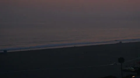 SM Beach dusk ride-4 Subclip Stock Footage 32938513