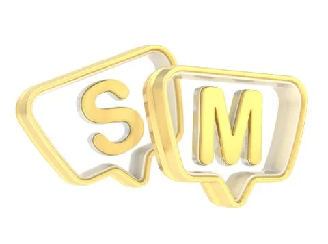 SM composition made of text bubbles Stock Illustration