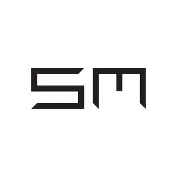 Sm initial letter vector logo icon Illustrazione stock
