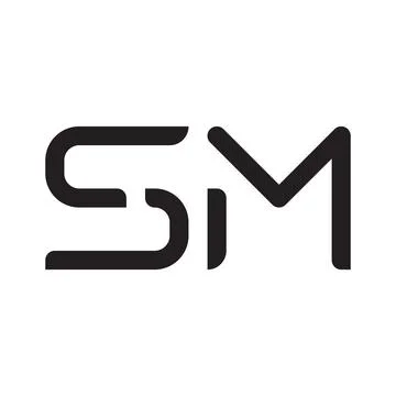 Sm initial letter vector logo icon Illustrazione stock