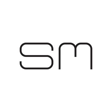Sm initial letter vector logo icon Stock Illustration