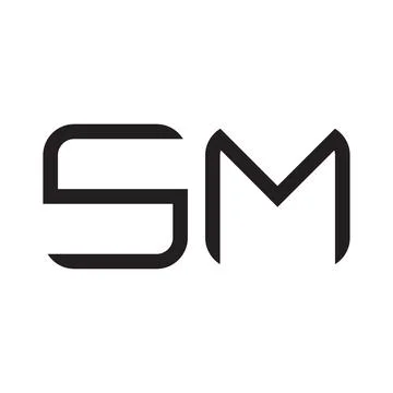 Sm initial letter vector logo icon Stock Illustration