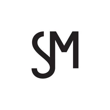 Sm initial letter vector logo Stock-Illustration