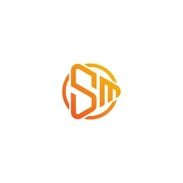 SM letter logo design vector template Stock Illustration