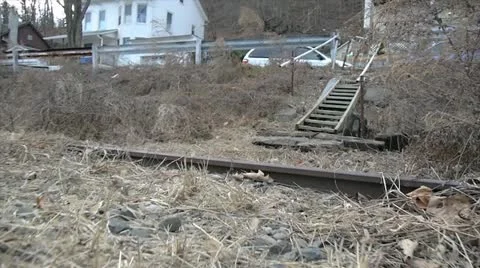 SM Steps Train Tracks 002 Stockbeeldmateriaal 12139254