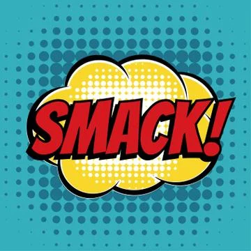 Smack comic book bubble text retro style Stock Illustration