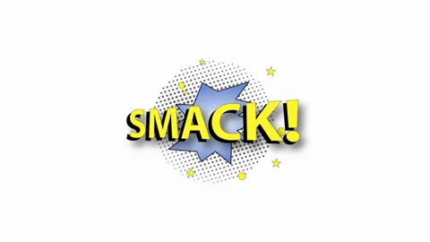 SMACK! comic speech bubble, transparent background. Stock Footage