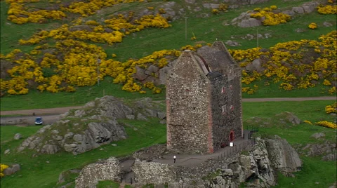 Smailholm Tower Stock Footage 65386592