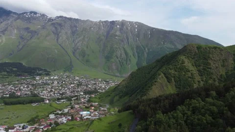 A smaill town between the mountains Stock Footage 199395043