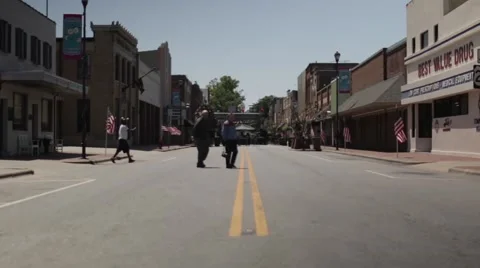 Smal town with empty street 스톡 동영상 50721573