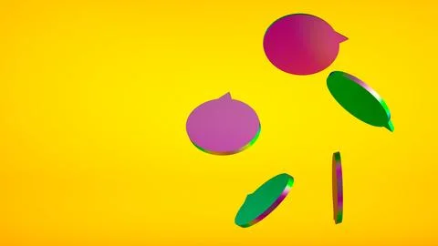 Small 3d speech bubble Stock Illustration